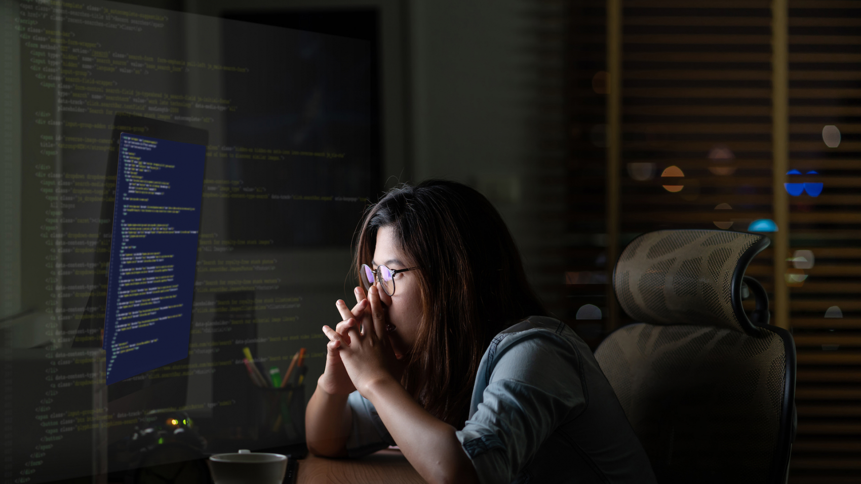 woman thinking of hard coding
